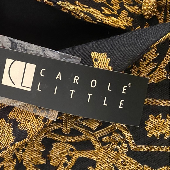 Carole Little black and gold long jacket w/crystal buttons in size 8. NWT - Picture 8 of 15